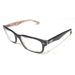 Ray Ban RB5206 5014 Black Red Rectangle Eyeglasses Frame 54-18 145